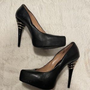 Tsakiris Mallas Heels Size 38 Black High Leather
